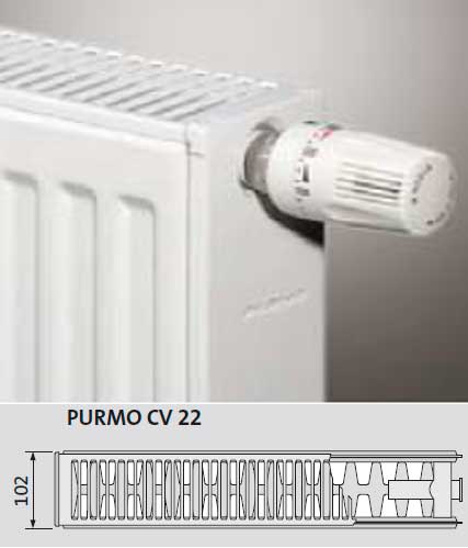 PURMO COMPACT VENTIL CV22. Радиатор PURMO CV 22 500x1400