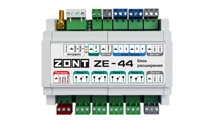 Zont контроллеры. ZONT ZE-44 Блок расширения