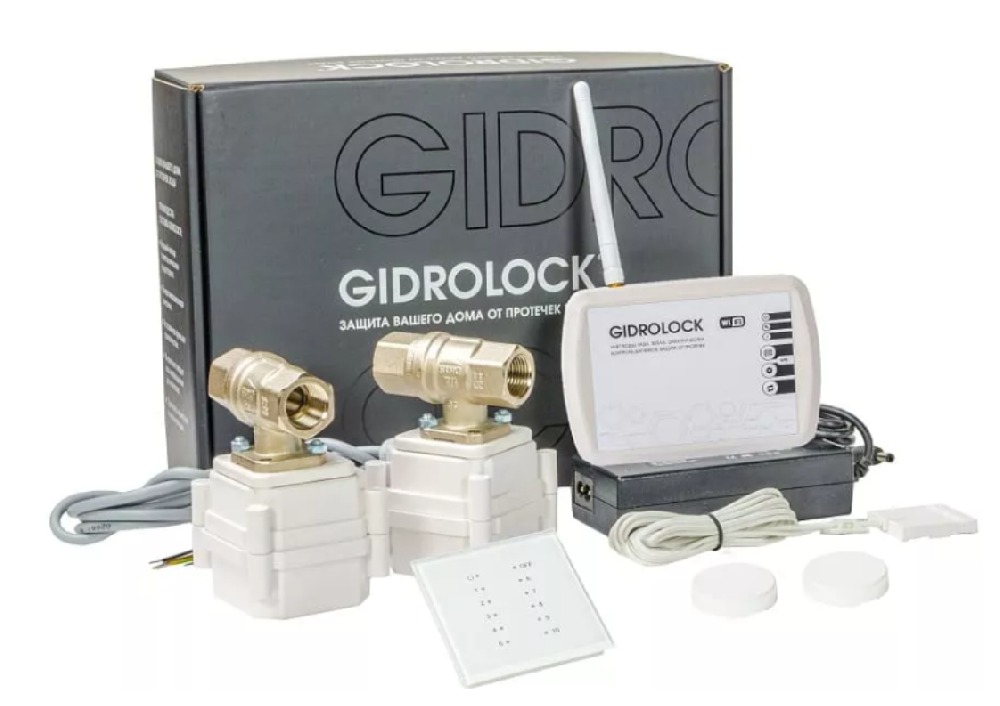 Системы защиты GIDROLOCK. Комплект Gidrolock RADIO + WI-FI 1/2